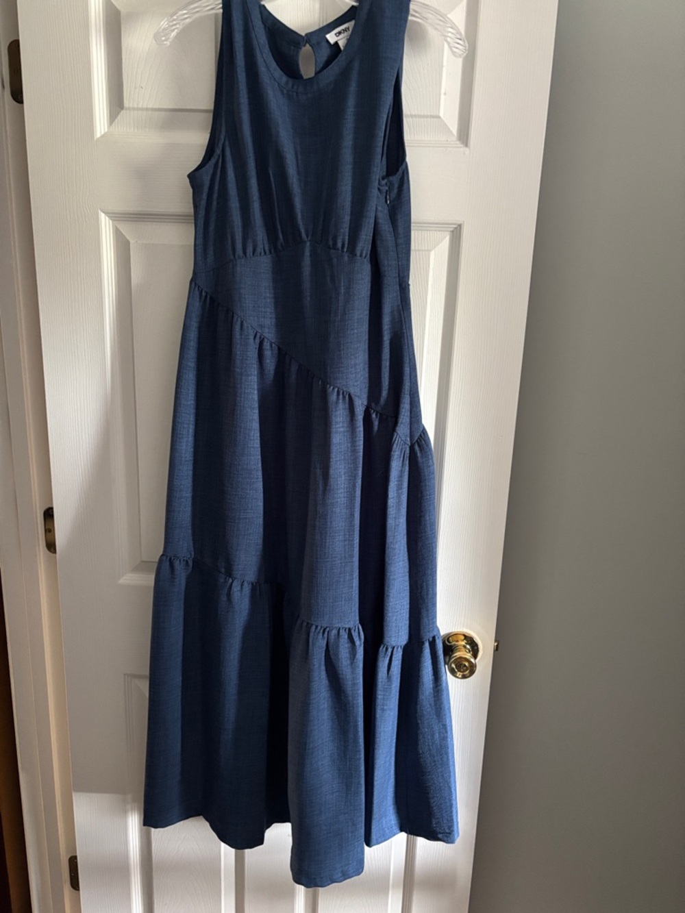 New DKNY Navy Blue Sleeveless Maxi Dress